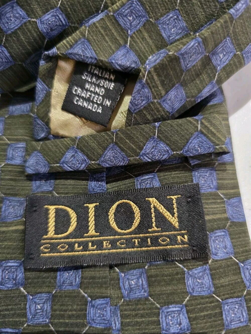 Dion Collection Neck Tie Black Blue Geometric Classic
